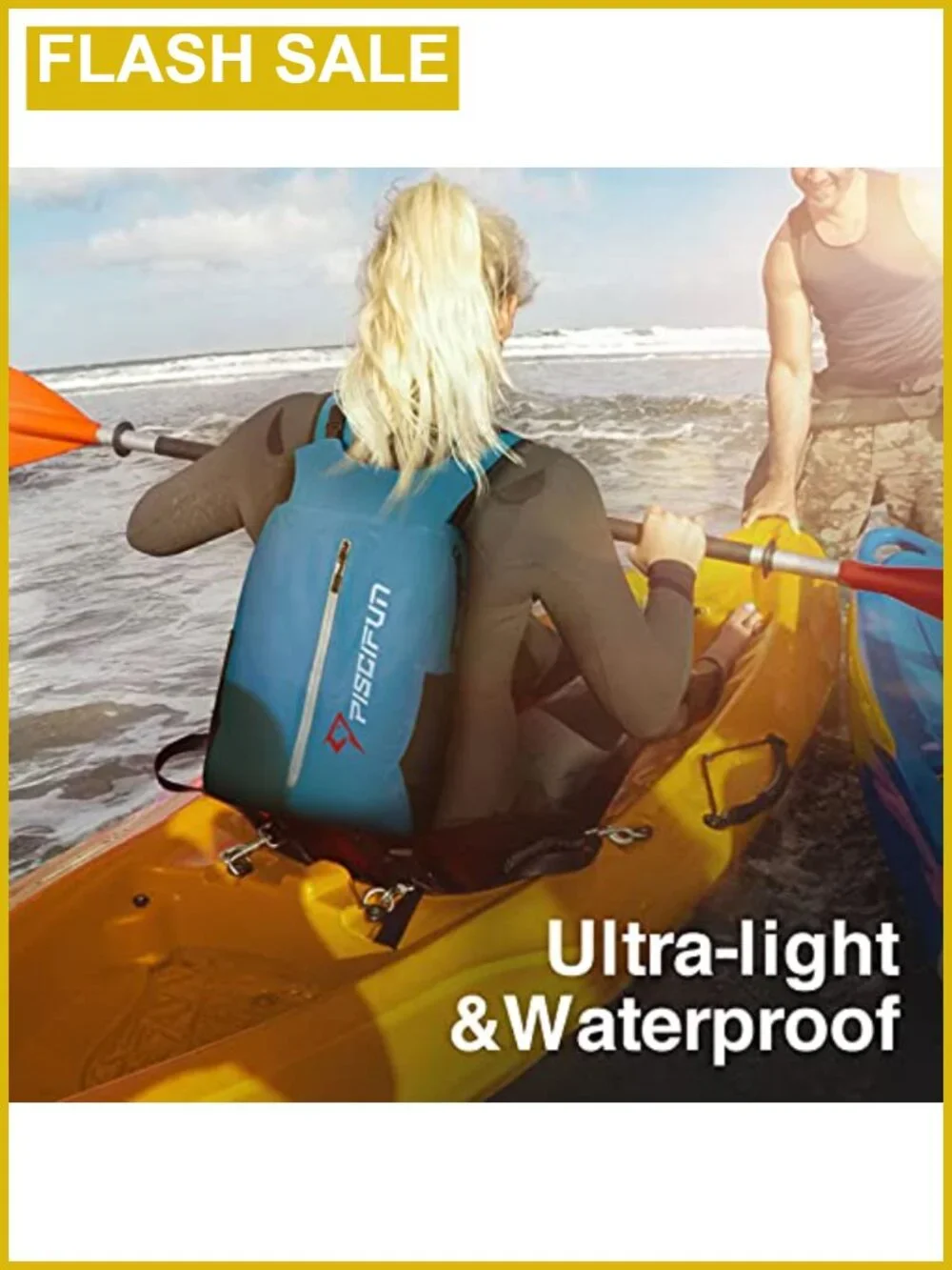 Waterproof 500D Nylon Dry Bag Backpack 20L Outdoor Hiking Kayaking